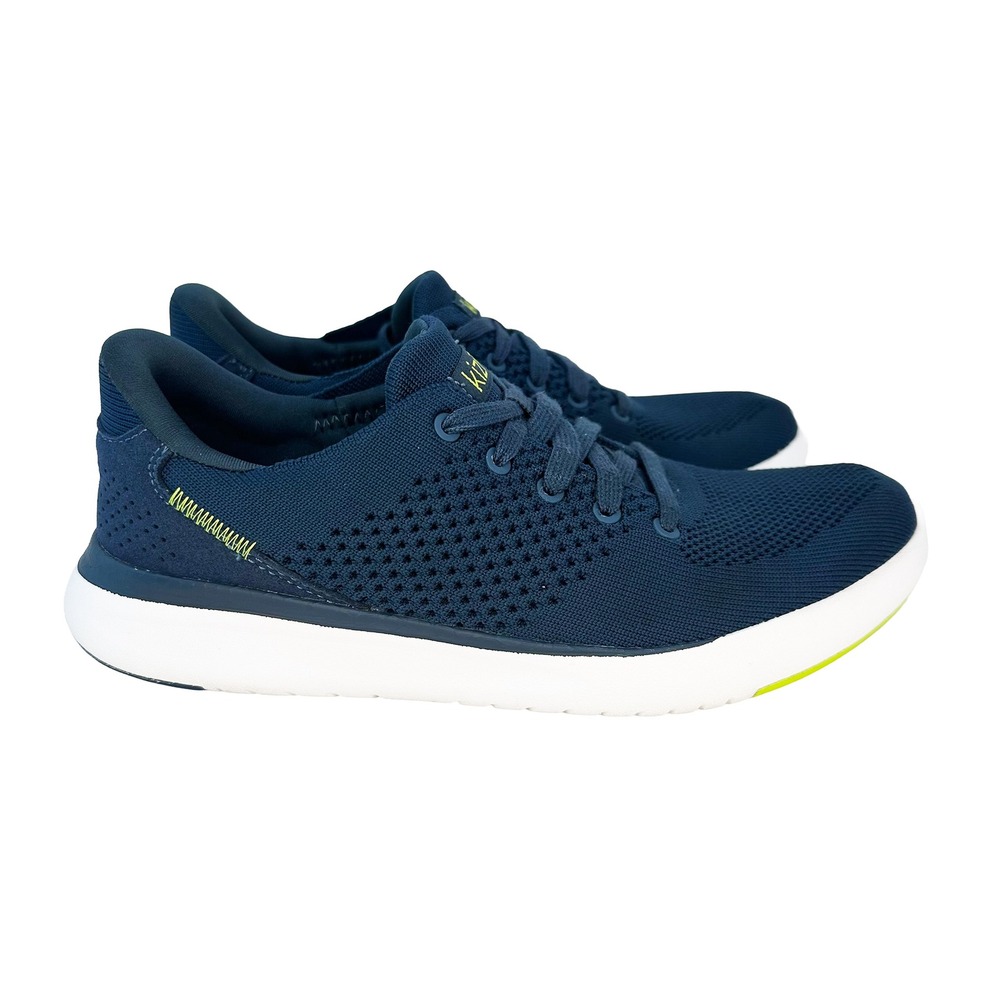 KIZIK Lima Slip On Sneakers • Women's 7 • Tidepool blue, lime green •‎ Unisex
